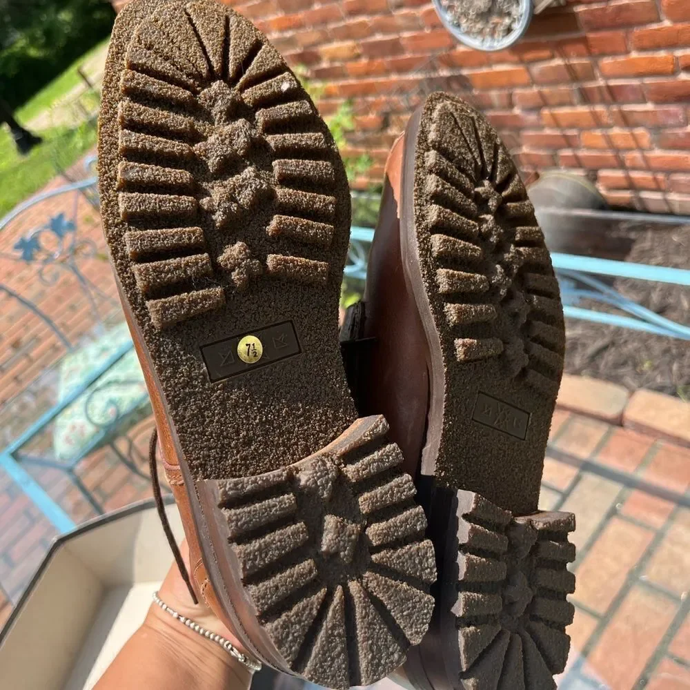 Joan and David Lace Up Leather Boots NIB